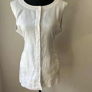Orvis | Linen Tank Top with Pockets & a Material Belt | Size: L